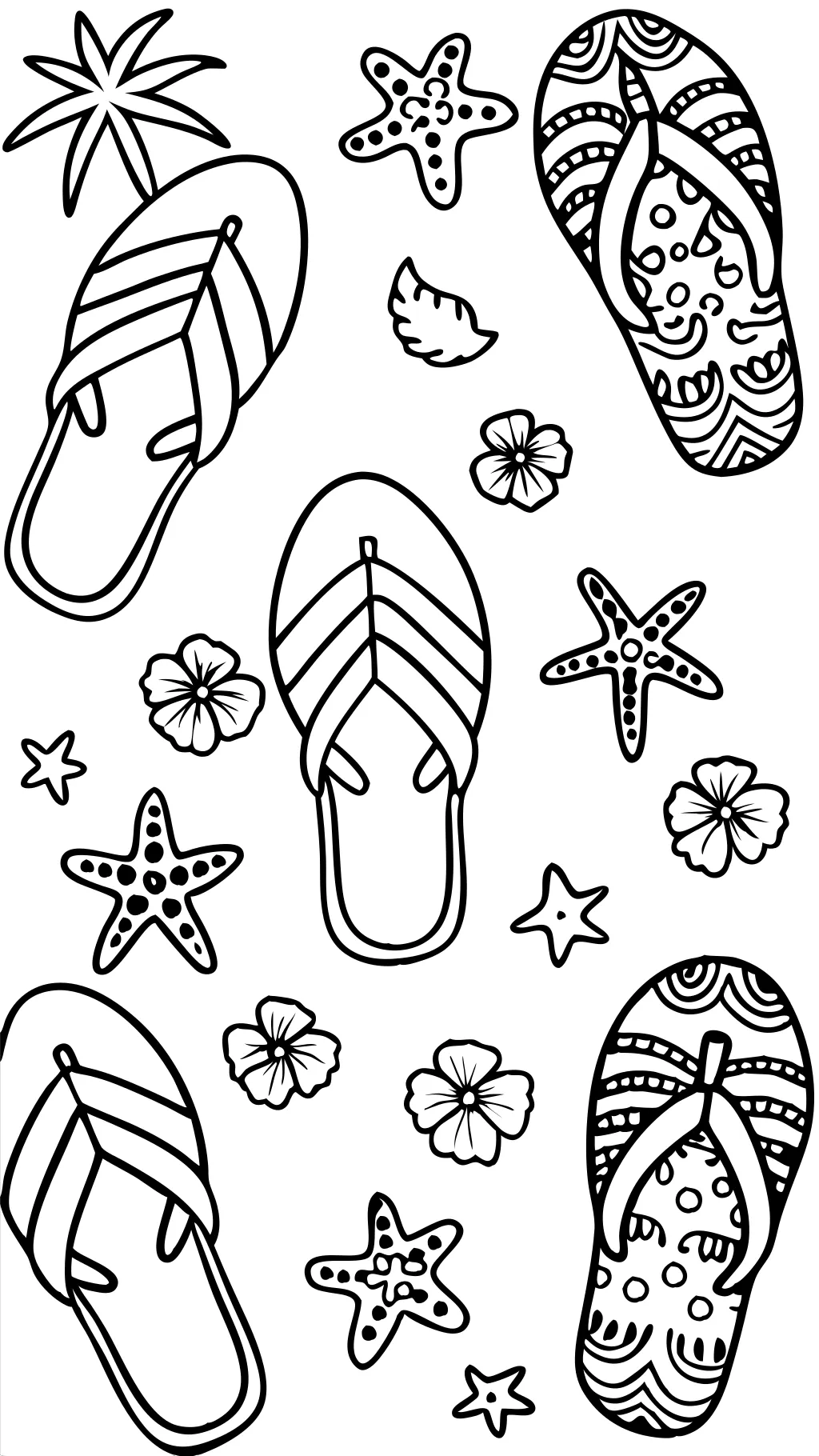 flip flop coloring page